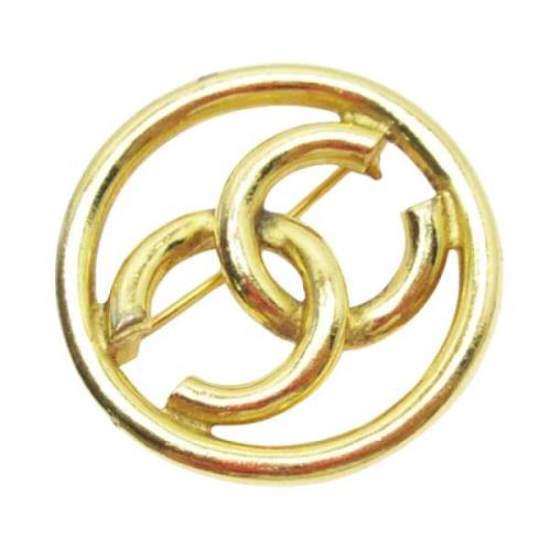 Pre-owned Metal chanel-jewelry Chanel Vintage , Yellow , Dames