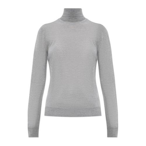 Wollen coltrui met geborduurd logo Saint Laurent , Gray , Dames