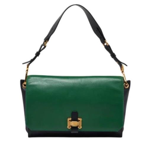 Pre-owned Leather shoulder-bags Oscar De La Renta Pre-owned , Green , ...