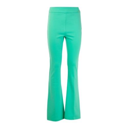 Elegante Bootcut Groene Broek Vrouwen Fracomina , Green , Dames