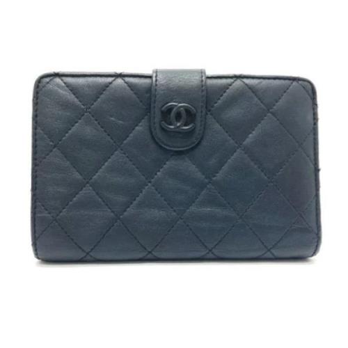 Pre-owned Leather wallets Chanel Vintage , Black , Dames