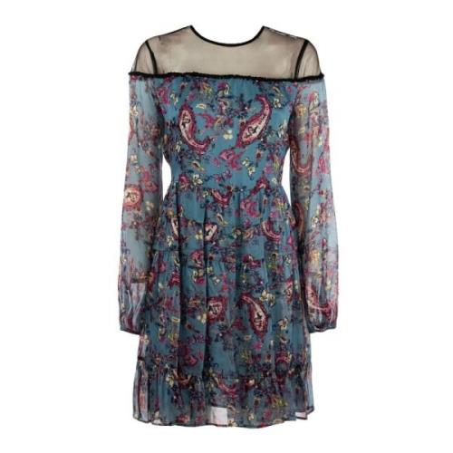 Korte Bloemenjurk Blauw Lente/Zomer Liu Jo , Multicolor , Dames