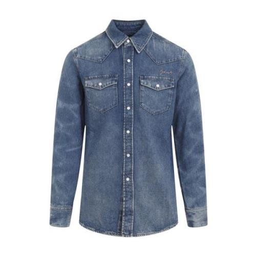 Ocean Blue Shirt Givenchy , Blue , Heren