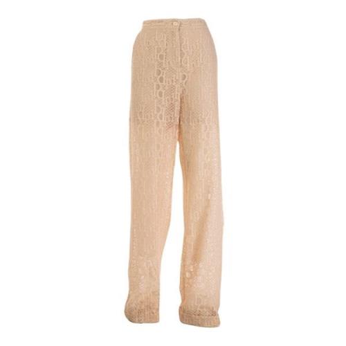 Elegante Zomer Kant Broek Pinko , Pink , Dames