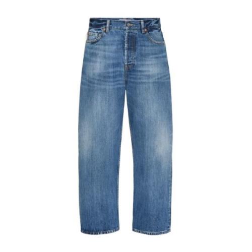 Blauwe Denim Jeans Klassieke Stijl Valentino , Blue , Heren