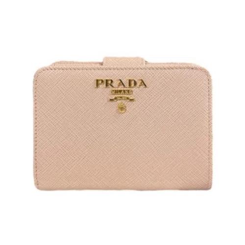 Pre-owned Leather wallets Prada Vintage , Pink , Dames