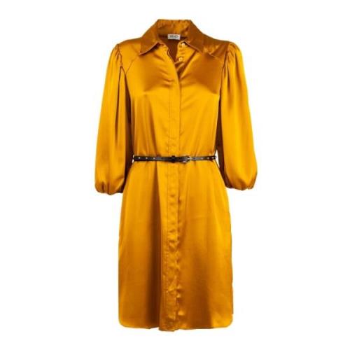 Gele Elegante Jurk Kort Vrouwen Liu Jo , Yellow , Dames