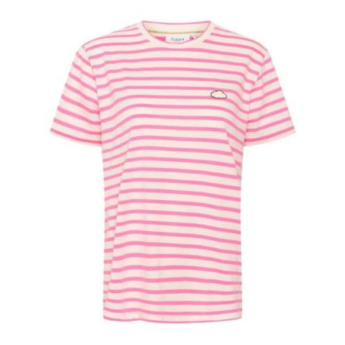 Gestreept T-shirt Chateau Rose Saint Tropez , Pink , Dames