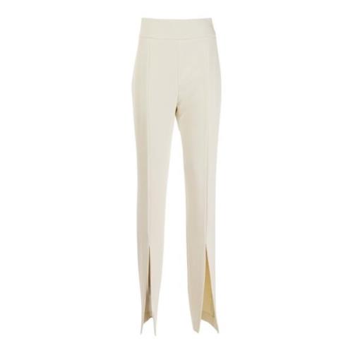 Elegante Zomer Witte Crepe Broek Pinko , White , Dames