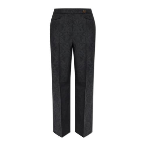 Geplooide broek met decoratief patroon Etro , Gray , Dames