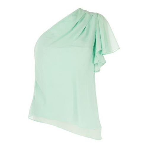 Elegante Zomer Groene One-Shoulder Top Patrizia Pepe , Green , Dames