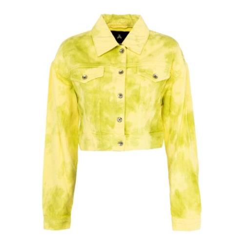 Hypnotic Tie Dye Denim Jack Vrouwen Patrizia Pepe , Yellow , Dames