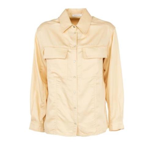 Beige Dames Overhemd Outlet Prijs Patrizia Pepe , Beige , Dames