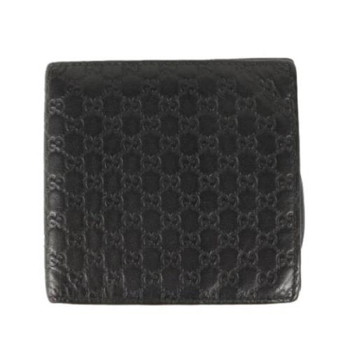 Pre-owned Leather wallets Gucci Vintage , Black , Dames