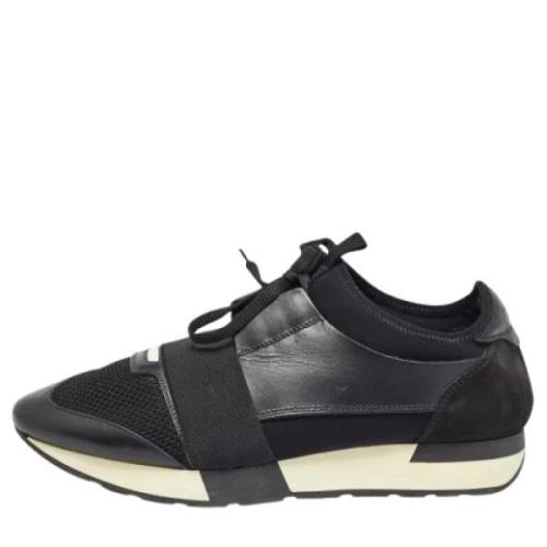 Pre-owned Leather sneakers Balenciaga Vintage , Black , Dames