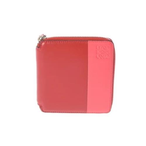 Pre-owned Leather wallets Loewe Pre-owned , Red , Dames