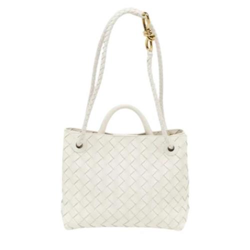 Pre-owned Leather totes Bottega Veneta Vintage , White , Dames