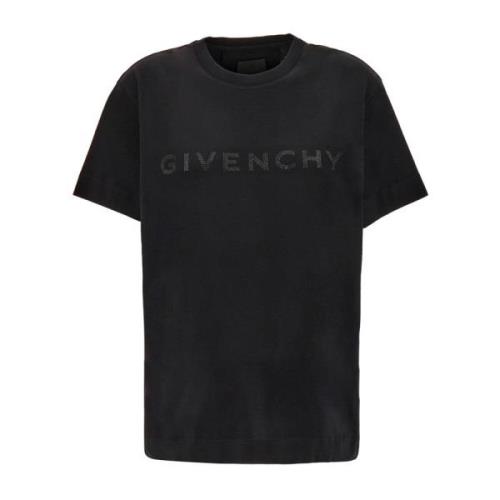 Casual Katoenen T-Shirt voor Mannen Givenchy , Black , Dames