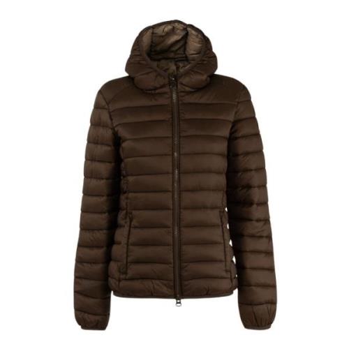 Dames Winter Puffer Jas Grijs Invicta , Brown , Dames