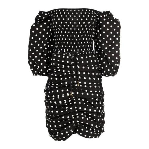 Zomer polka dot jurk Patrizia Pepe , Black , Dames