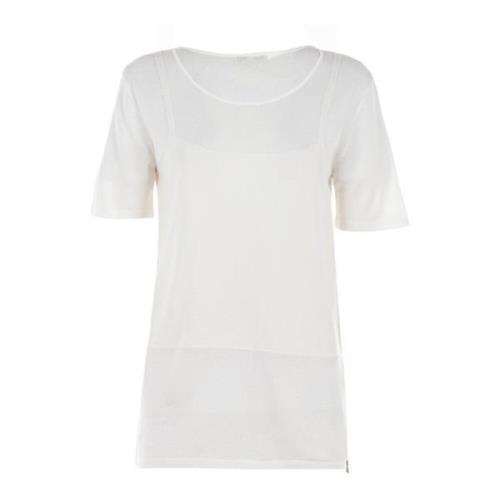 Dames T-shirt, Korte Mouw, Wit Patrizia Pepe , White , Dames