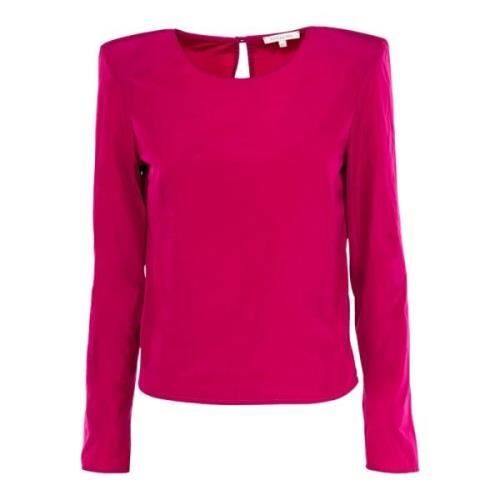 Paarse blouse met lange mouwen voor vrouwen Patrizia Pepe , Purple , D...