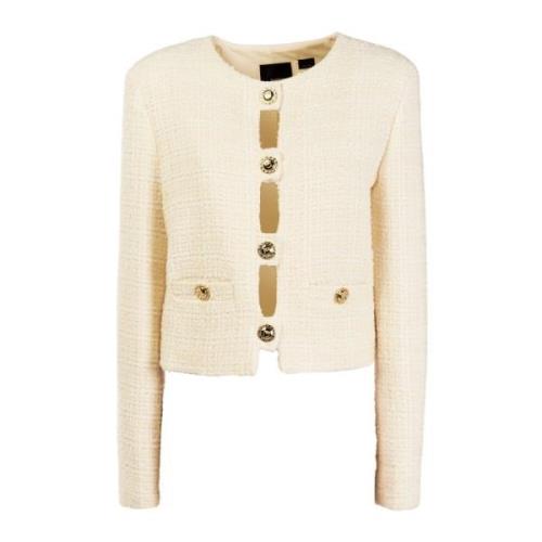 Elegante Tweed Blazer voor Dames Pinko , White , Dames