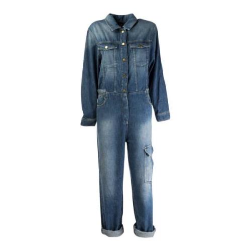 Denim Jumpsuit voor vrouwen Pinko , Blue , Dames