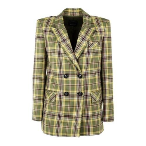 Dames Blazer Jas Groen/Zwart/Roze Pinko , Green , Dames