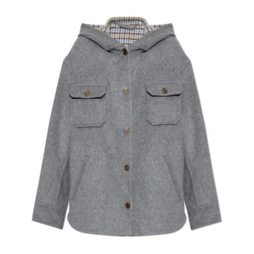 Wollen jas met capuchon Etro , Gray , Dames