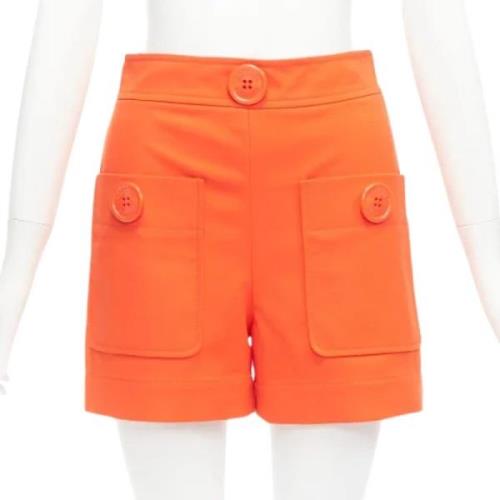 Pre-owned Fabric bottoms Moschino Pre-Owned , Orange , Dames