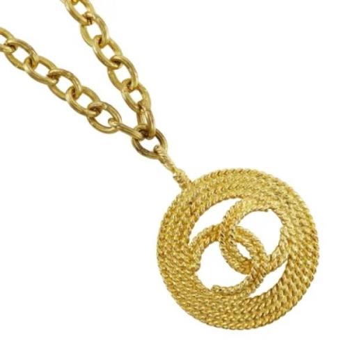 Pre-owned Metal chanel-jewelry Chanel Vintage , Yellow , Dames