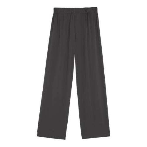 Zijden Stretch Wijde Broek Cortana , Black , Dames