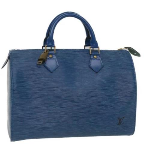 Pre-owned Leather handbags Louis Vuitton Vintage , Blue , Dames