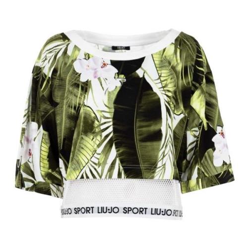 Sportieve of elegante groene crop top Liu Jo , Green , Dames