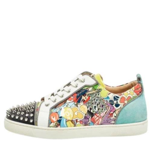 Pre-owned Leather sneakers Christian Louboutin Pre-owned , Multicolor ...