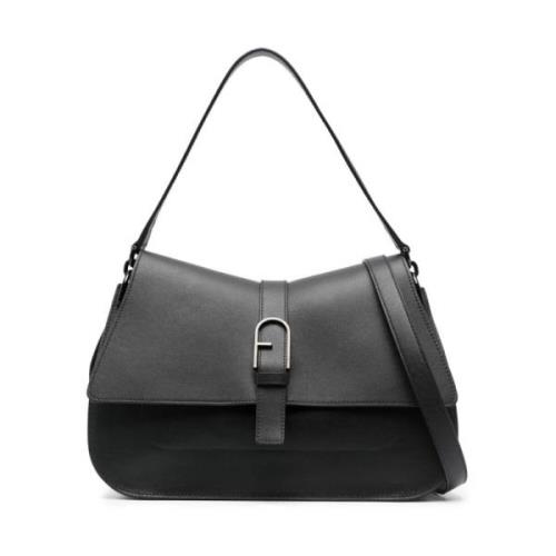 Zwarte Flow Top Handtas Furla , Black , Dames