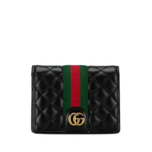 Pre-owned Leather wallets Gucci Vintage , Black , Dames