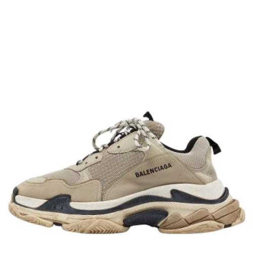 Pre-owned Mesh sneakers Balenciaga Vintage , Beige , Heren