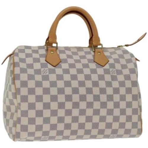 Pre-owned Canvas handbags Louis Vuitton Vintage , White , Dames