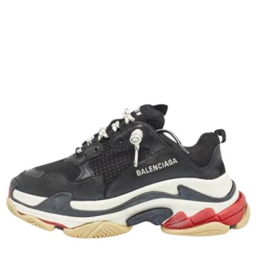 Pre-owned Leather sneakers Balenciaga Vintage , Black , Heren