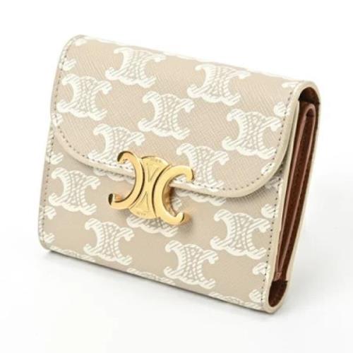 Pre-owned Canvas wallets Celine Vintage , Beige , Dames