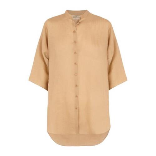 Rami Shirt Roze Kimono Mouw Cortana , Beige , Dames