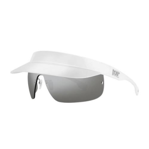 Rimless Zilveren Gespiegelde Zonnebril Dsquared2 , White , Unisex