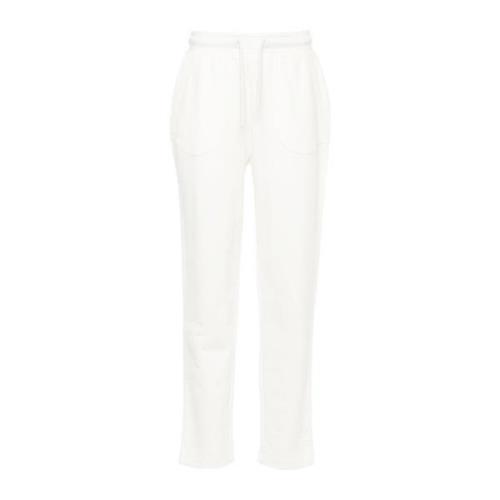 Witte katoenen sweatpants Emporio Armani , White , Dames