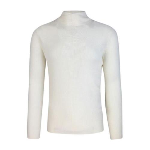 Witte Geribbelde Trui Slim Fit Emporio Armani , White , Heren