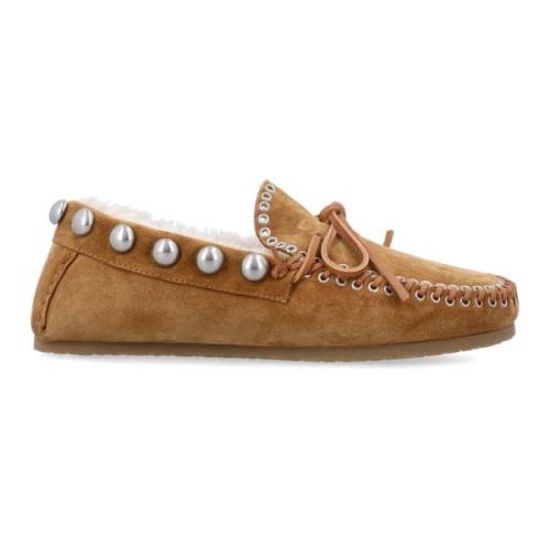 Shearling Loafer Cognac Schoenen Isabel Marant , Brown , Dames