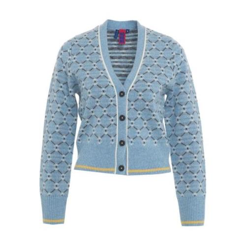 Blauwe Gebreide Trui Aw24 No Name , Blue , Dames