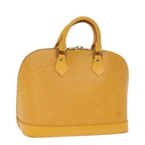 Pre-owned Leather handbags Louis Vuitton Vintage , Yellow , Dames