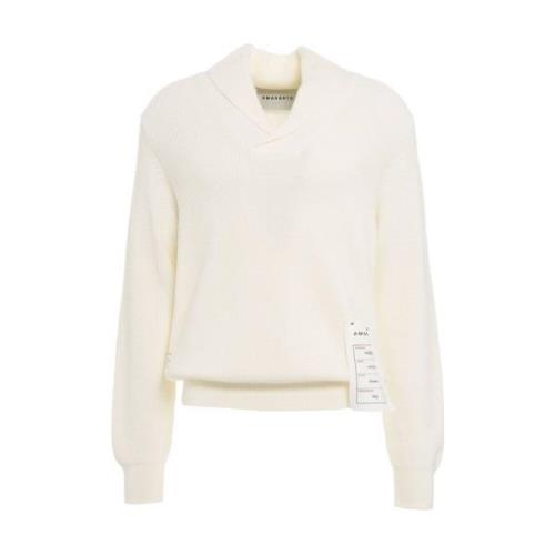 Witte Gebreide Trui Aw24 Handwas Amaránto , White , Heren